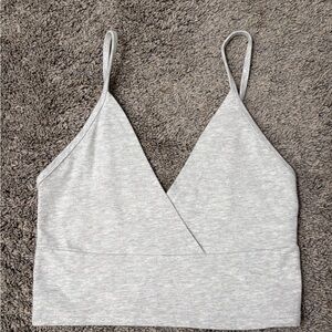 Light Grey Crossover Tank Top